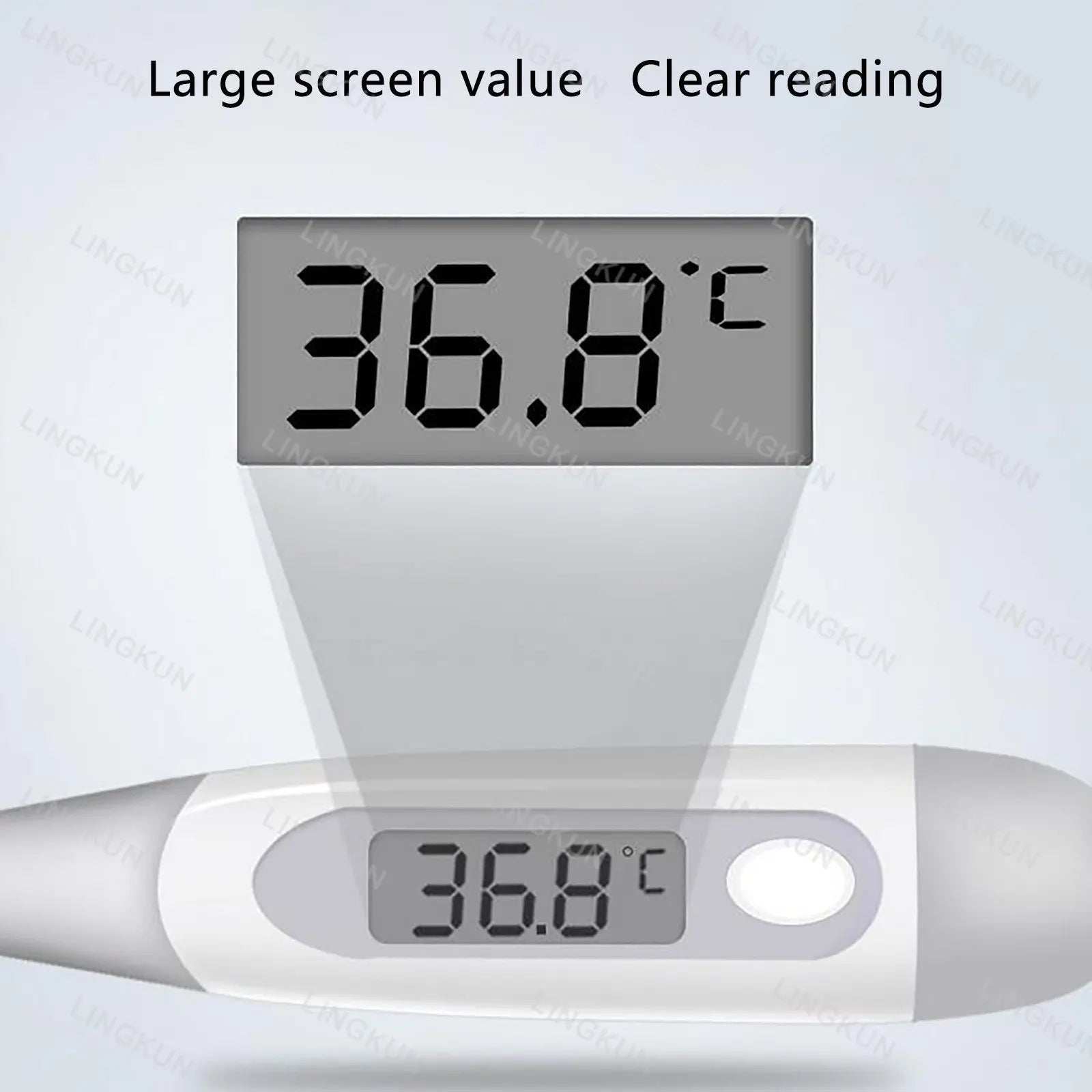 Thermometer for Adults, Soft Head Digital Oral Thermometer for Fever, Basal Thermometer with 15 Seconds Fast Reading