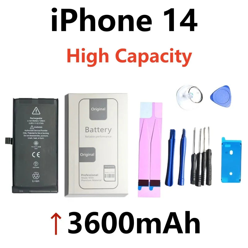 Xilecaly Battery For iPhone 14 Pro Max 11 Pro 12 13 Mini Pro Max Original Real High Capacity Replacement Bateria Warranty 1 Year