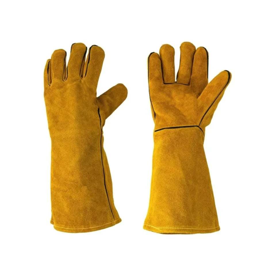Best Quality Tig Argon Welding Gloves Comfortable Fire-Proof Safety Gloves Latex Coating Cowhide Leather Anti-Slip for Welder