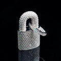 3D Customization Solid High Quality Iced  Moissanite Lock  Pendant Mother's Day and Father's Day Hiphop Jewelry for Men and Lady