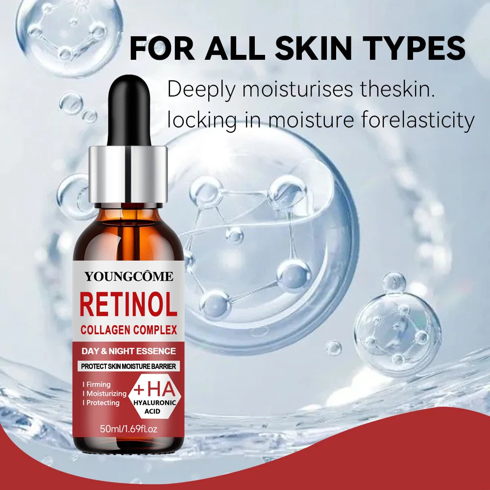 Retinol Day and Night Serum. Smooth Out Wrinkles. Deeply Moisturize the Skin Moisturizing Anti-Wrinkle Aging Shrinks Pores