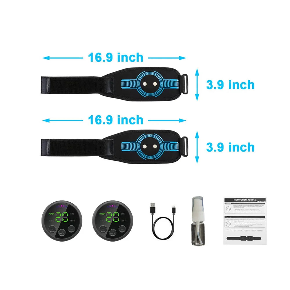 USB Rechargeable Abdominal Muscle Trainer Abdominal Toning Belt Muscle Toner Waist Arm Leg Training Home Gym Fitness Massager