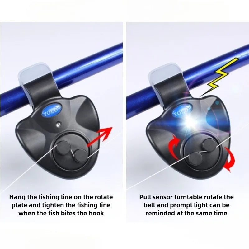 Fishing Bite Alarm Camping equipment Electronic Buzzer on fishing rod with Loud Siren Daytime Night Indicator With Battery