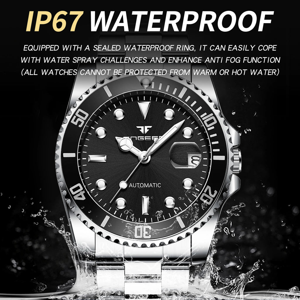 BINBOND Mechanical Wristwatches For Men Luxury Luminous Waterproof Automatic Tourbillon Men's Watch Skeleton Reloj Free Ship