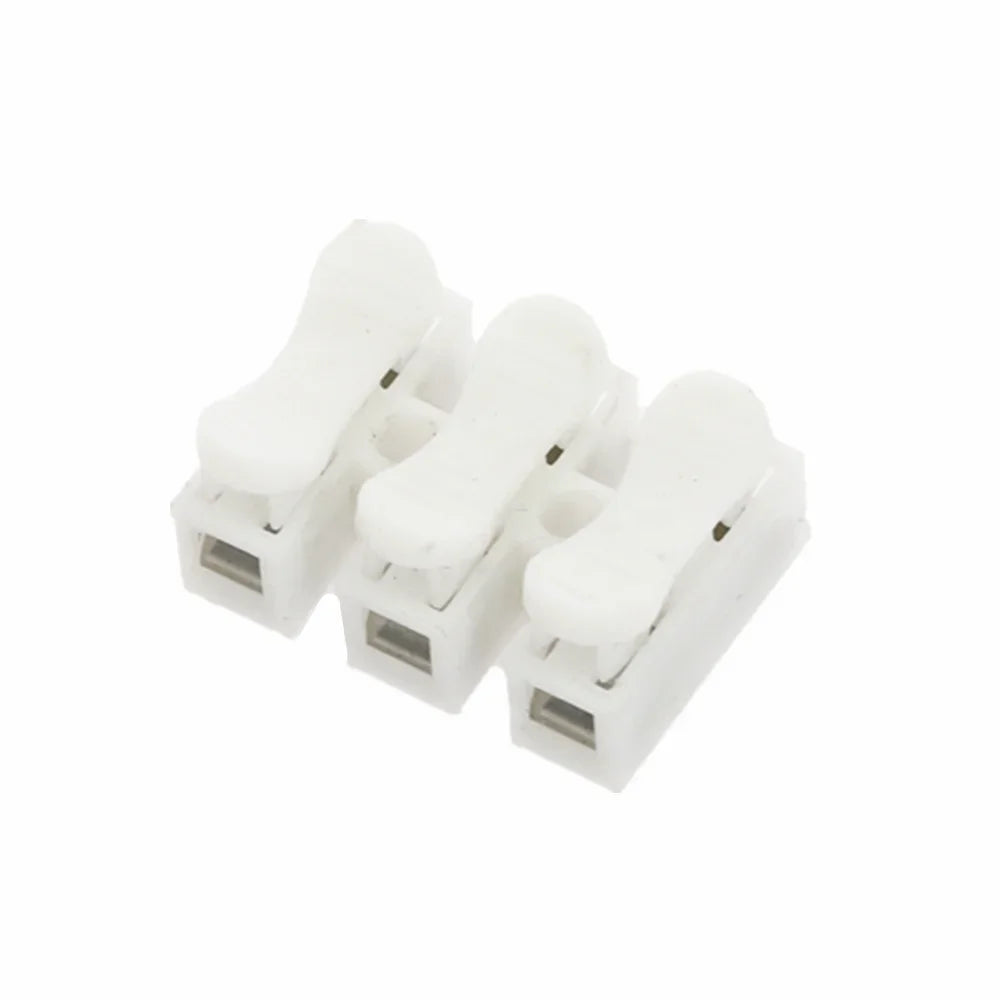 10Pcs CH-2 CH-3 Spring Wire Quick Connector 2P 3P Electrical Crimp Terminals Block Splice Cable Clamp Easy Fit Led Strip