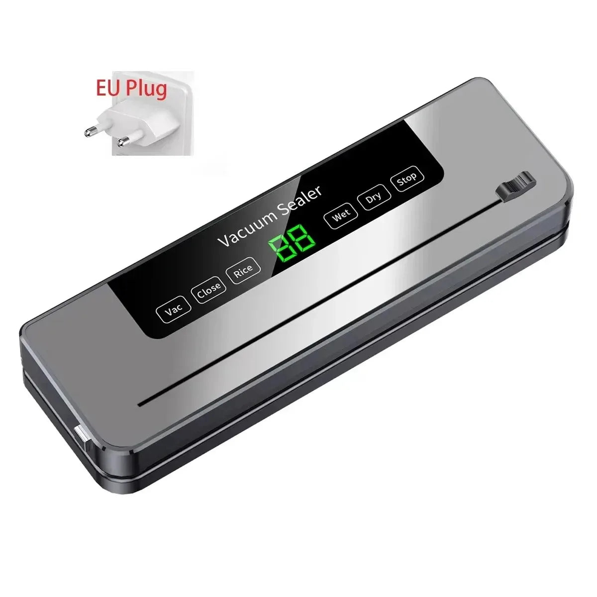 Electric Household Vacuum Sealer Machine - One Touch Operation with Built-in Cutter Kitchen Food Storage Packaging Tool