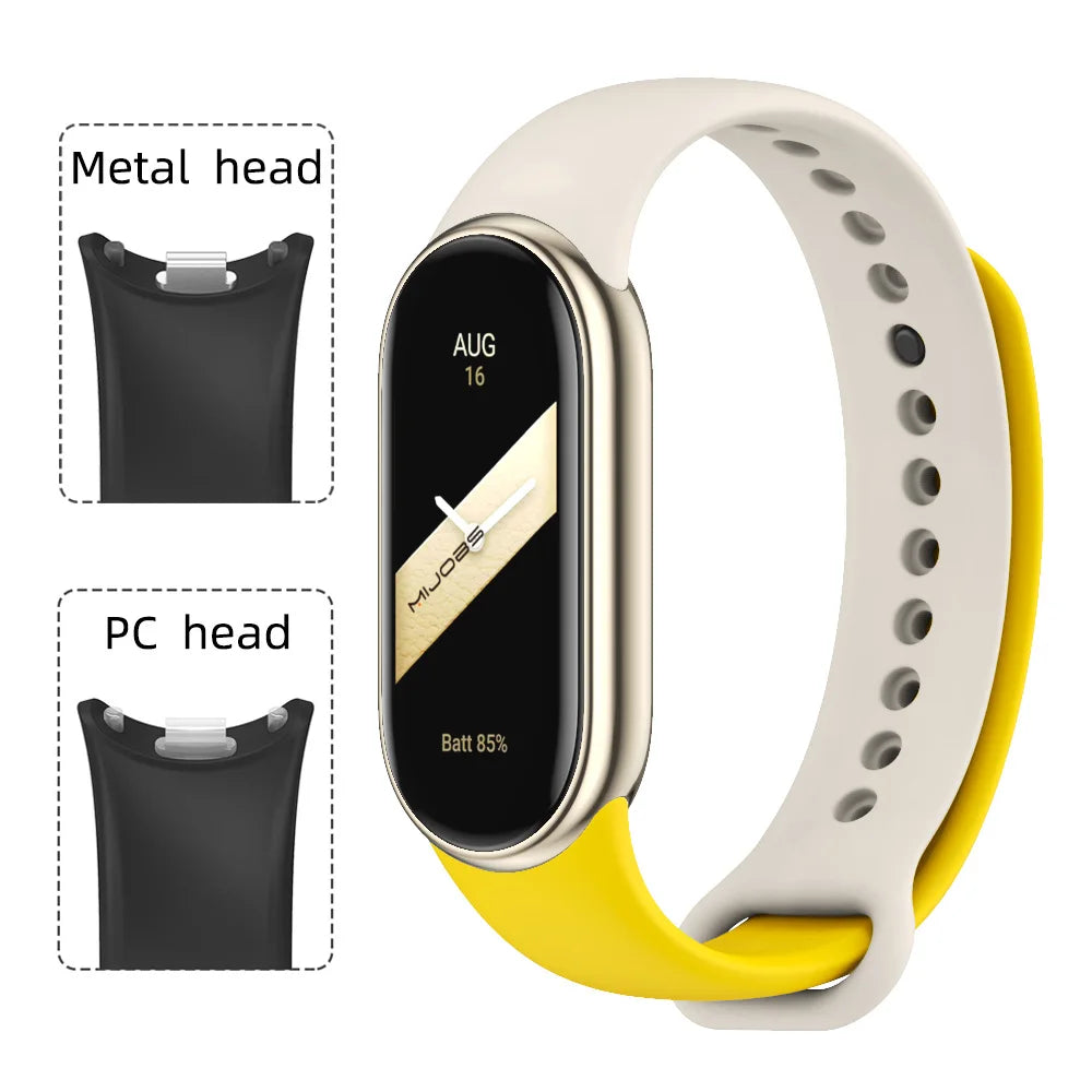 Bracelet for Mi Band 10 Strap for Mi Smart Band 10 9 8 NFC SmartWatch Sport Silicone Rubber Wristband Correa Miband 8 9 Strap
