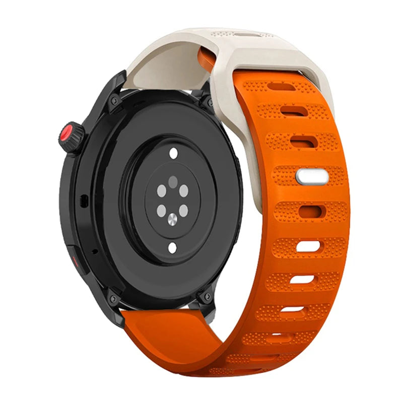 22mm 20mm Silicone Band For Huawei Watch 5/4/3/GT3-4-5-6 Pro 46mm Amazfit GTR 4/GTS 4 Breathable Belt Galaxy Watch 7/6/5/4 strap