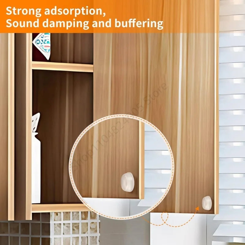 100Pcs Self Adhesive Clear Silicone Door Stopper Rubber Damper Buffer Cabinet Bumpers Mute Furniture Anti-collision Pads