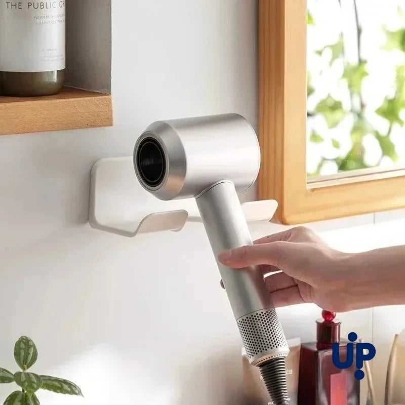 Hair Dryer Stand Holder Wall Mounted, Punch Free Blow Dryer Holder Rack, Organizer For Hair Dryer, White ,Black