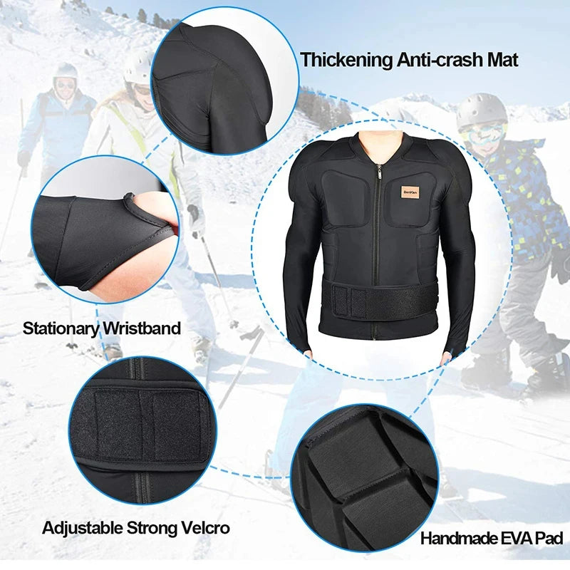 BEN KEN Ski Protective Ski Collision Clothing Inner Soft Armor Body Protective Clothing Suitable for Sports Ski Clothing Clothes