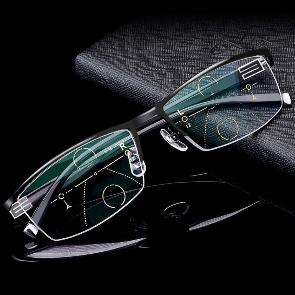 Men's Reading Glasses Multifocal Presbyopic Glasses Anti-blue Light Glasses 2023 Retro Glasses for Women