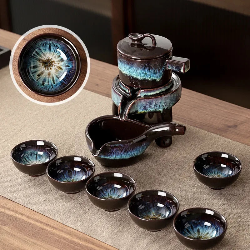 Automatic Kungfu Tea Set  Household Simple Pot Cup Ceramic