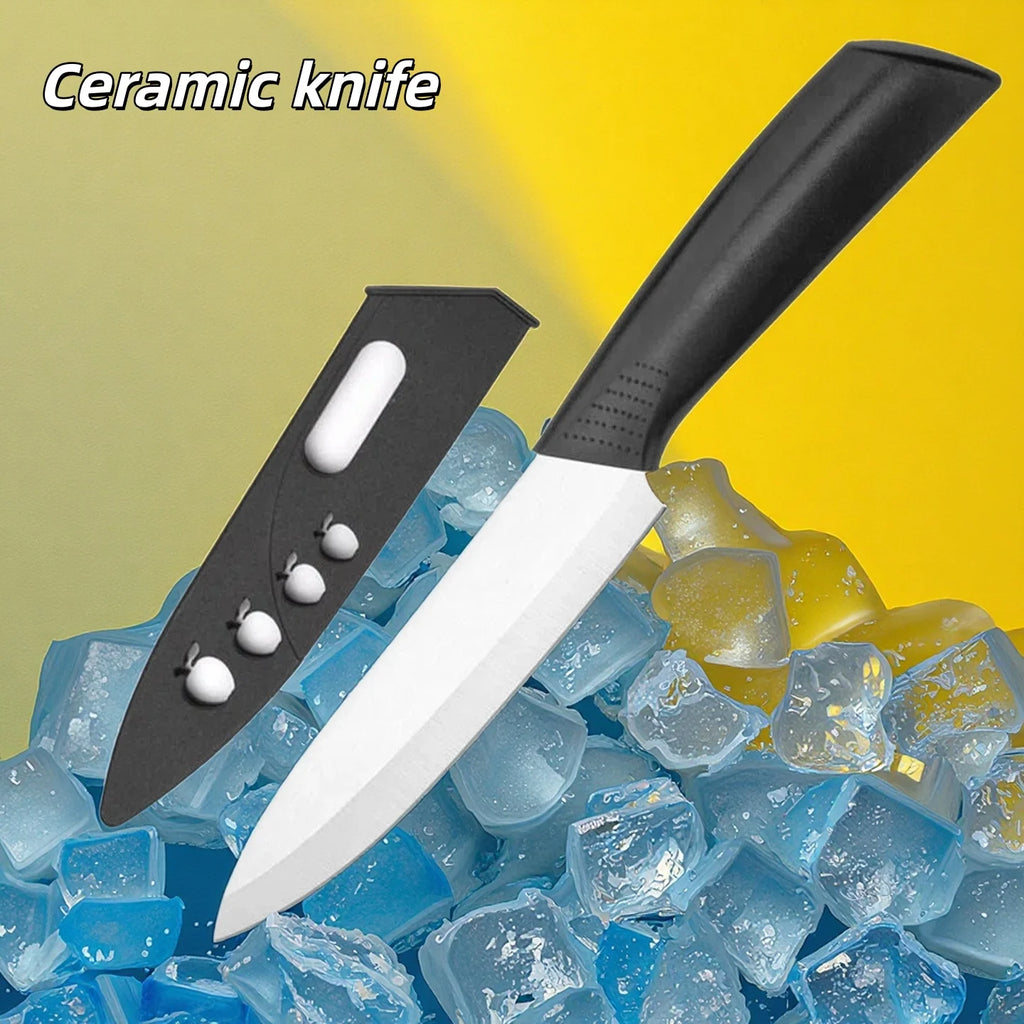 3/4/5 Inch Ceramic Knife Can Resist Oxidation Without Rust Fruit  Knife Cover Portable Baby And Toddler Food Preparation Knivse