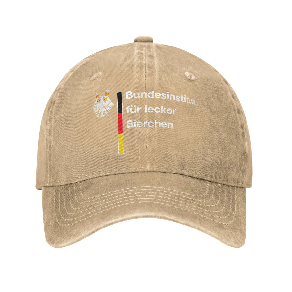 Vintage German-Federal Institute for Delicious Beers Baseball Cap Unisex Distressed Cotton Sun Cap Outdoor Workouts Gift Hat