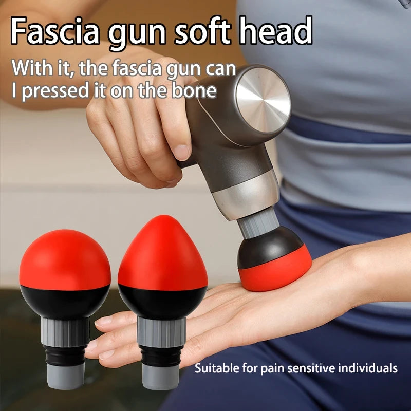 Fascia Gun Massage Tip 12mm-18mm Bore Massage Gun Accessory Silicone Soft Head for Deep Tissue Muscle Relief
