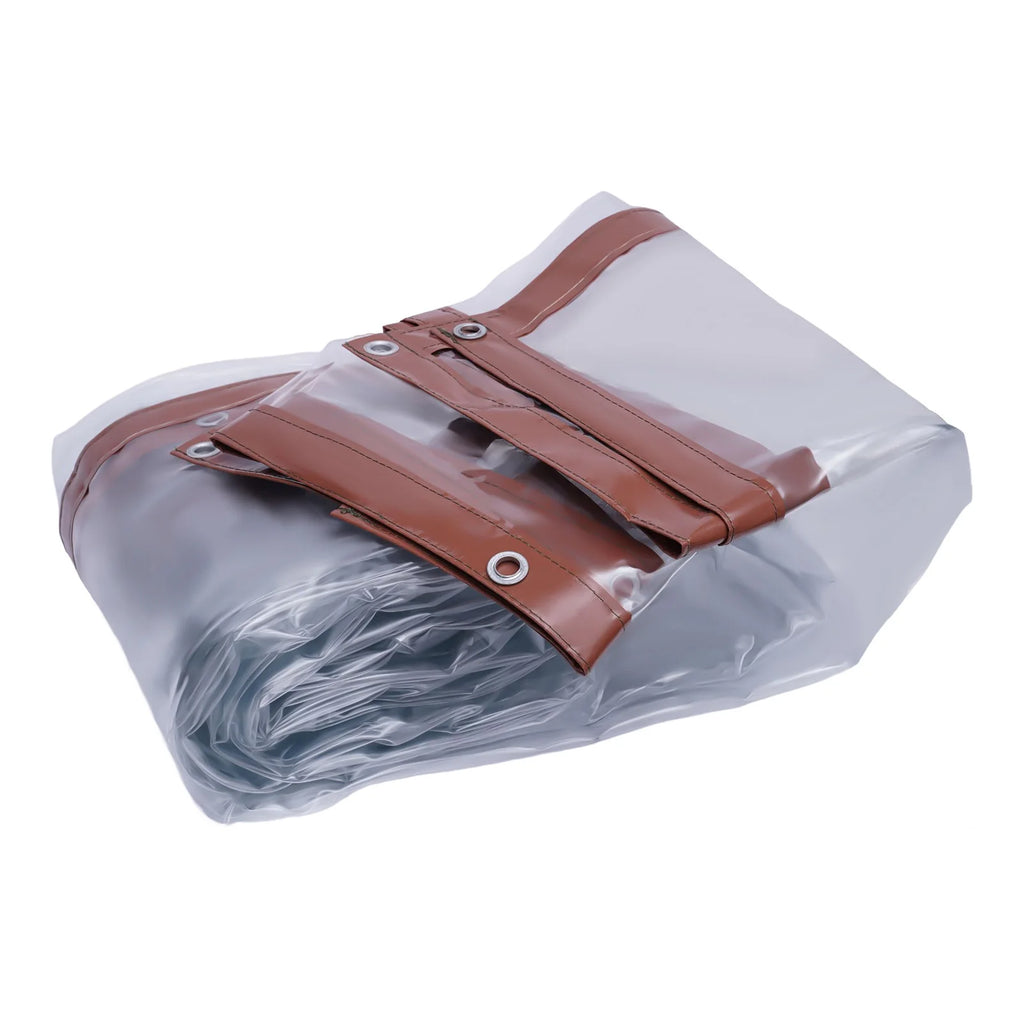 PVC Rainproof Tarpaulin Waterproof Heavy Duty Transparent PVC Tarp High Toughness for Patio Canopy Camping Agriculture Storage