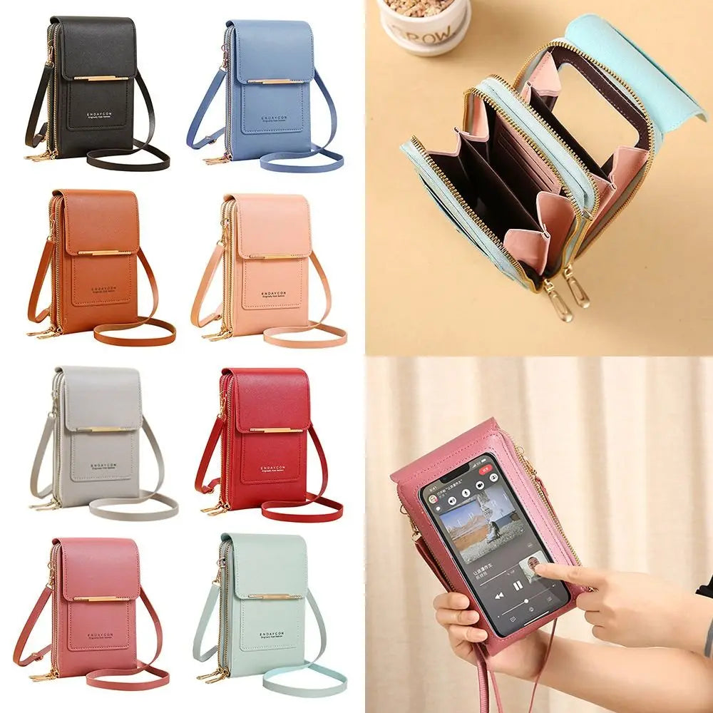 Smartphone Women RFID Handbag Crossbody Bags Touch Screen Phone Bag RFID Anti Theft Purse