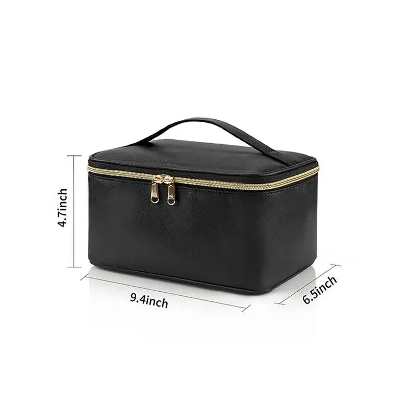 Large Capacity PU Waterproof Toiletry Storage Bag Women's Fashion Travel Portable Cosmetics Bag for Women Men