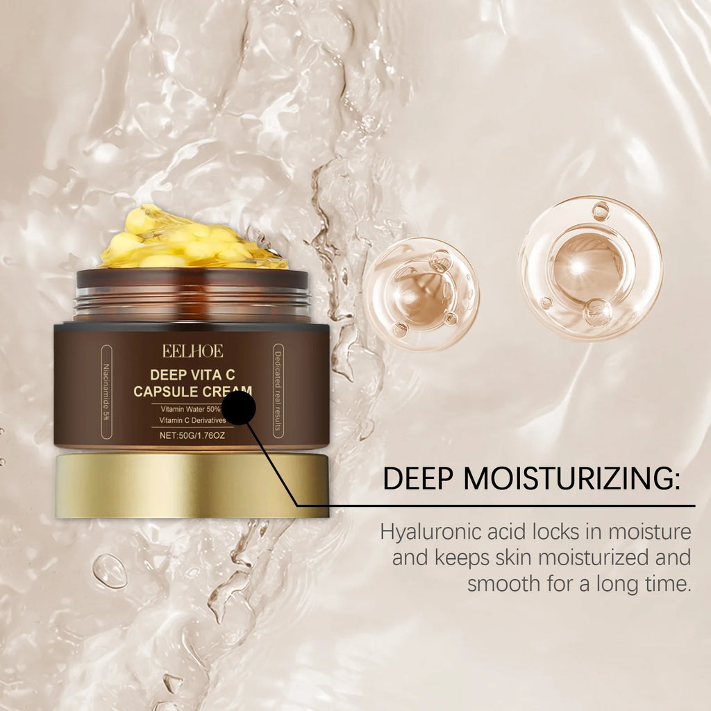 EELHOE Nicotinamide Facial Lightening Cream for Face Moisturizer Repair Brightening Skin Care Products Vitamin C Cream Capsules