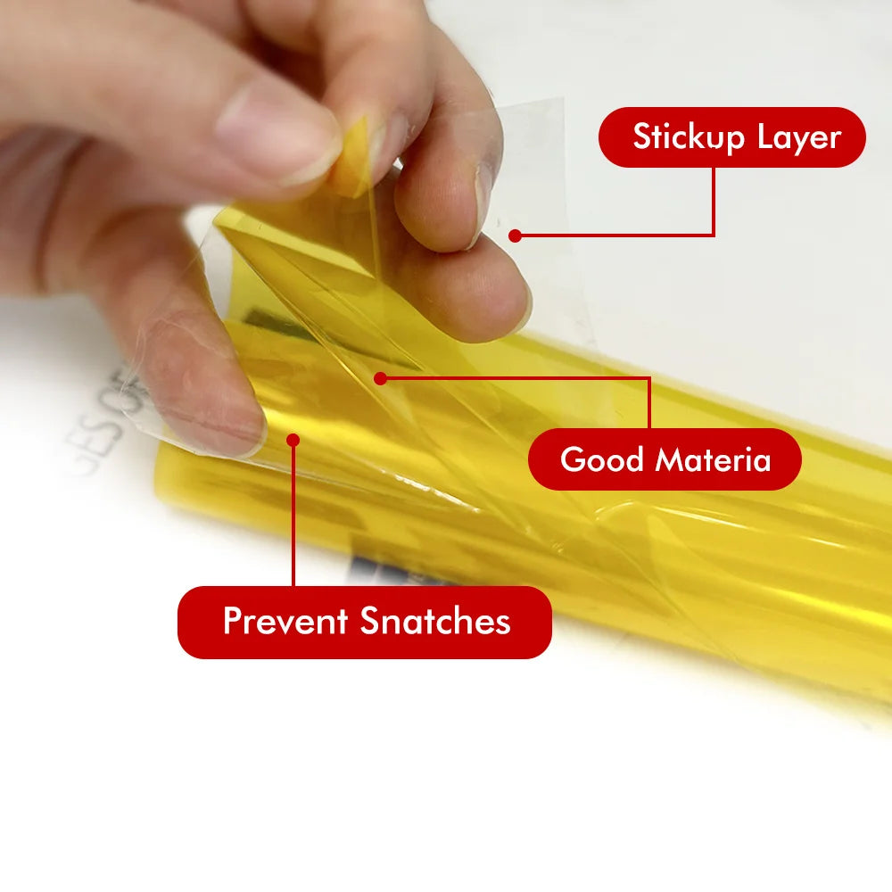 Yellow Car Light Headlight Taillight Tint Vinyl Film Lamp Film Sticker Sheet PVC Self-Adhesive Waterproof Sticker Car Accessorie