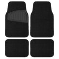 4PC Carpet Floor Mat Tufted Carpet Black - Universal Fit 202WM38