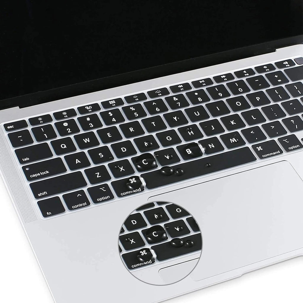 Keyboard Cover For MacBook Air 13 inch 2022 2021 2020 Release A2337 M1 A2179 with Touch ID Waterproof Protective Silicone Skin
