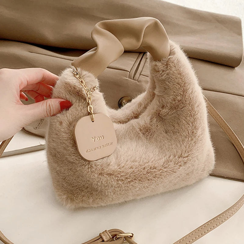 New Mini PU Leather Underarm Pleated Bag For Women Fashion Designer Female Retro Shoulder Bag Handbags And Purses