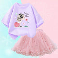 Fashion Summer Girls Outfits Pretty Ballet Dance Girl T-shirt and Tutu Skirt Set for Princess Clothes Suit Children Clothing