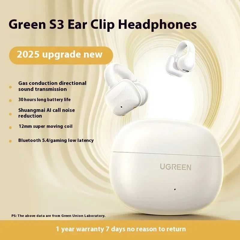 Ugreen Hitune S3 Earphones Hifi Sound Stereo Noise Reduction Outdoor Customized Open Ear Hook Tws Wireless Bluetooth Earphones