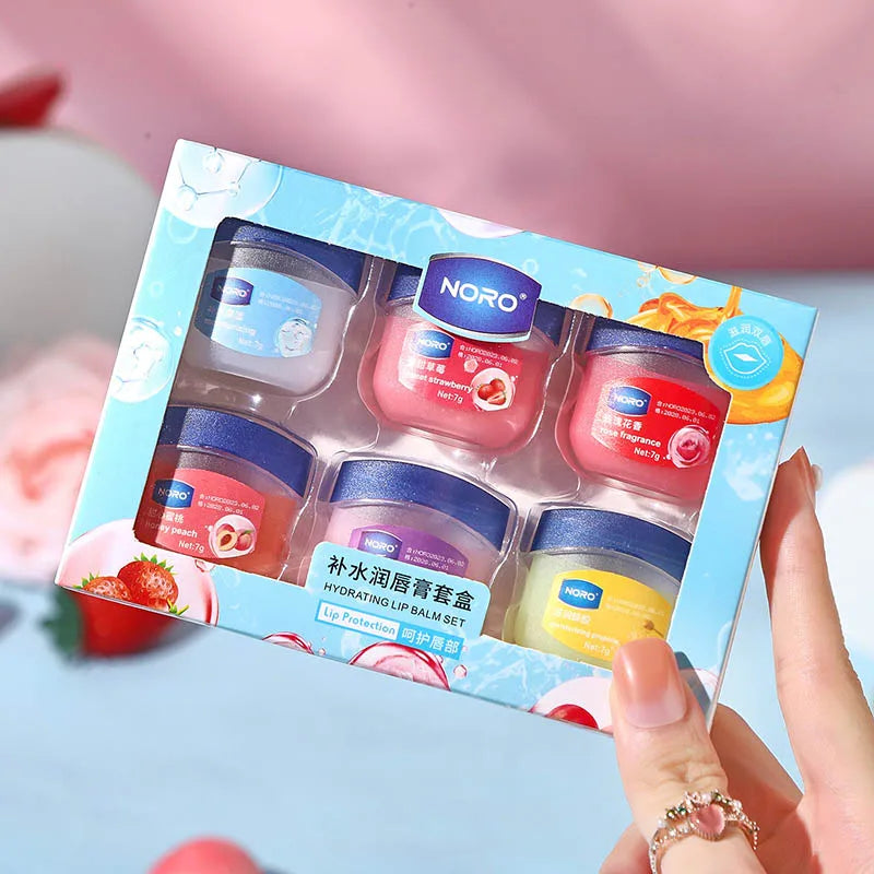 4/6/8pcs Fruit Series Lip Balm Set Moisturizing Hydrating Non-sticky Anti-Cracked Lip Mask Lip Balm for Lips Care