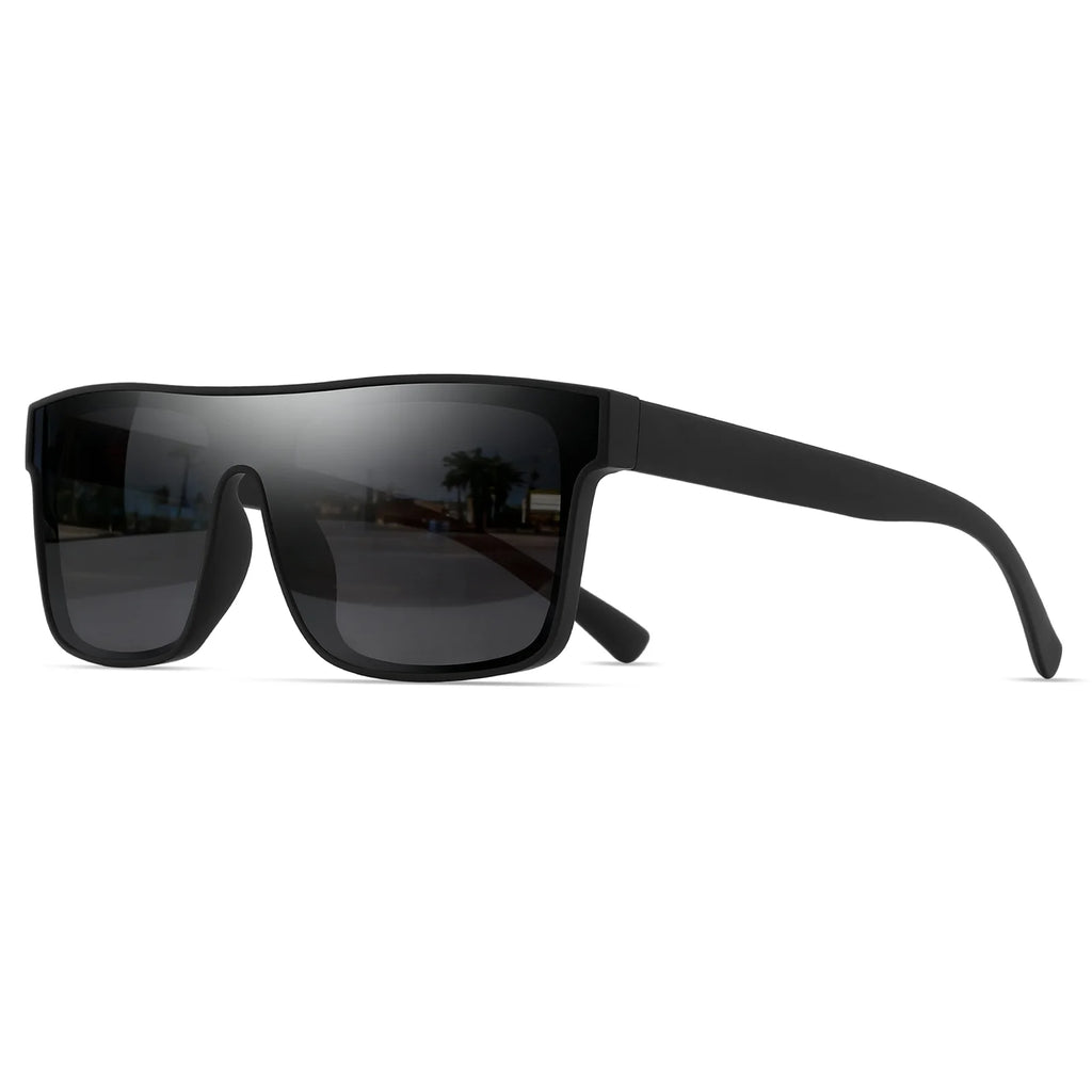 Classic Square Fashion Sports Sunglasses - Patterned Temples, Unisex for Cycling, Hiking, Travel - Perfect Gift