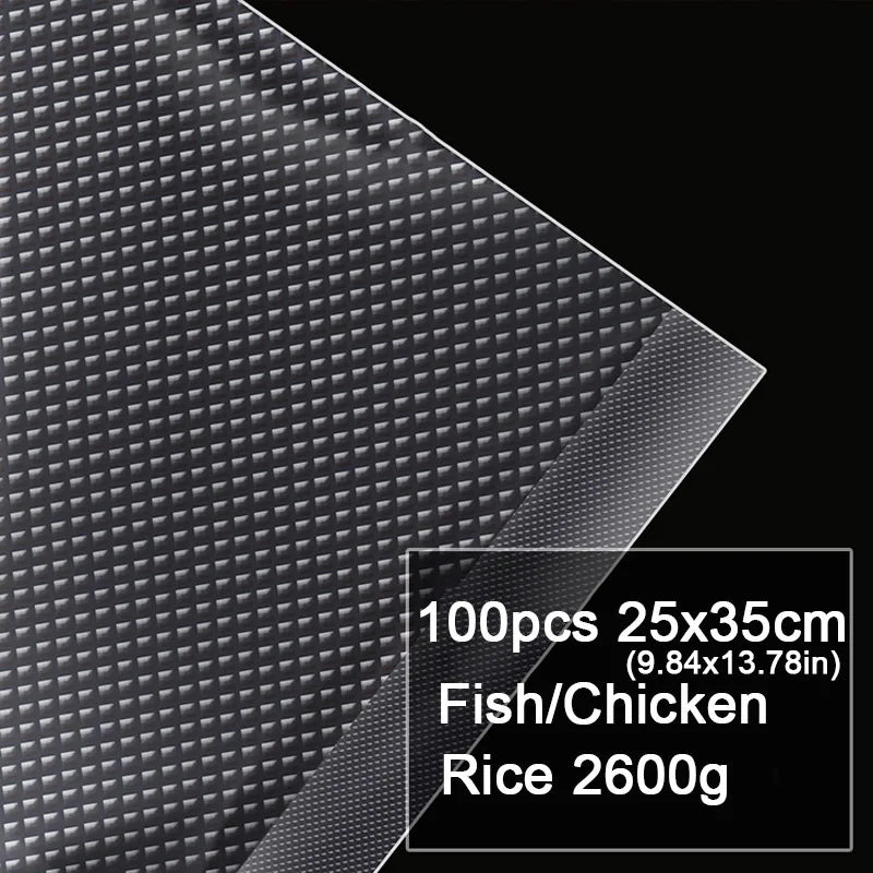100pcs Kitchen Food Vacuum Sealer Bag Sous Vide Food Saver Storage Vacuum Packaging Bags Kitchen Accessories BPA-Free