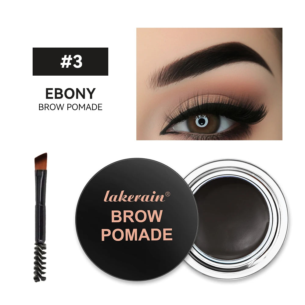 6 Colors Waterproof Eyebrow Tint with Brush Long-Wearing Full-Pigment Smudge-Proof Eyebrow Pomade Natural Wild Brows Makeup