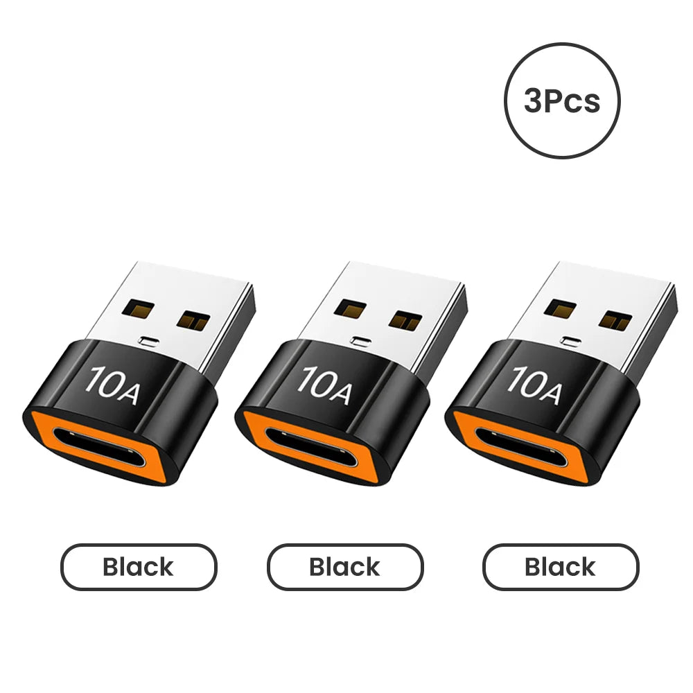 NNBILI 10A USB A To USB C OTG Adapter Type C to USB Converter USB 3.0 Adapter For Xiaomi 14 MacBook USB To Type C OTG Connector