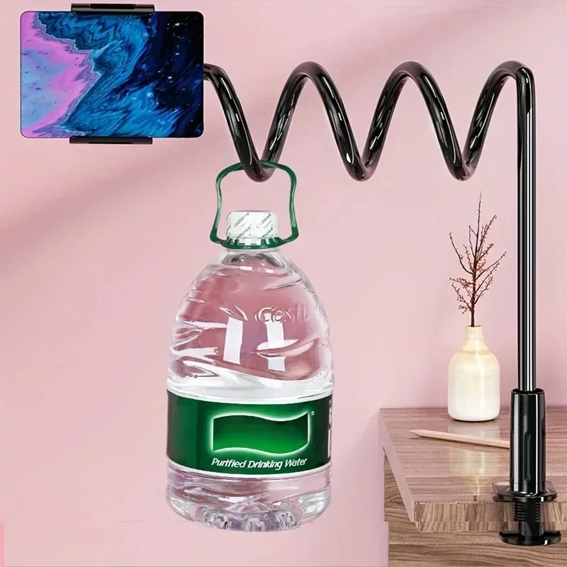 Lazy Holder Spiral Base Bed Top Lazy Artifact Bedhead Phone Tablet Stand for IPad 11 Air Redmi Pad Pro Galaxy Tab Bedside Mount