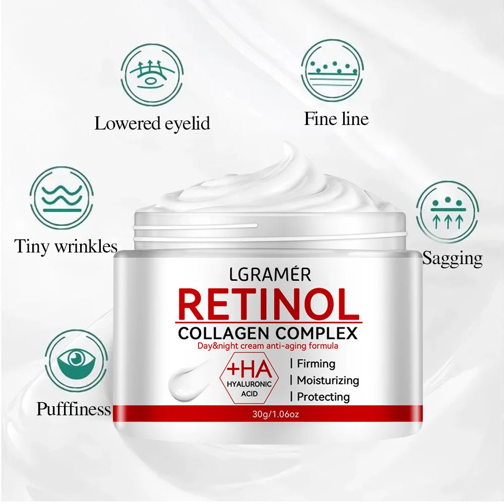 Retinol Lifting Firming Cream Collagen Smooth Wrinkles Face Cream For Moisturizer Whitening Nourishing Brighten Skin Products
