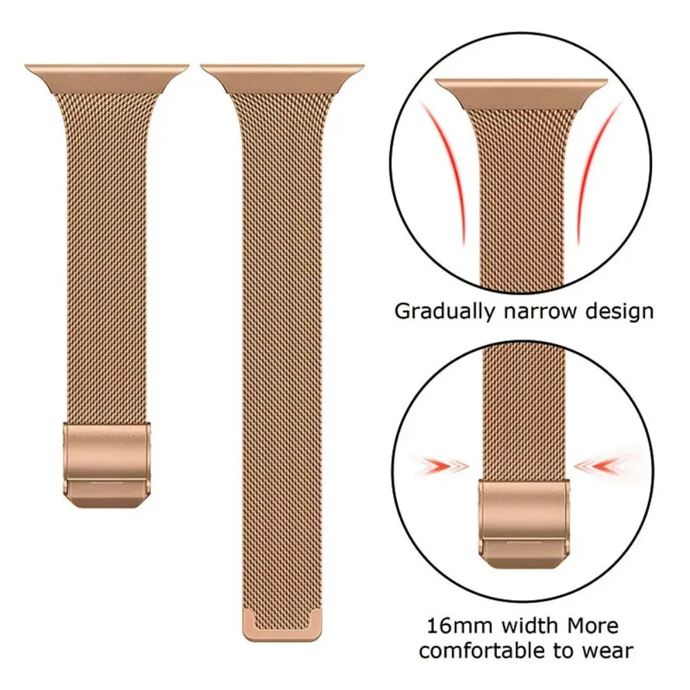 Milanese Strap for Apple Watch 44mm 40mm 45mm 41mm 46mm 42mm 38 49mm Metal Bracelet iWatch Series 11 10 Ultra 9 8 7 6 5 SE3 band