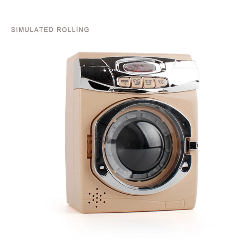 Simulation Electric Kitchen Toys Appliances Pop-up Toaster Microwave Oven Washer Dryer Mixer Blender Set Coffee Maker for Kids