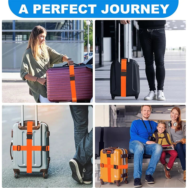 NEW Straight Shaped Luggage Straps for Suitcase,Luggage Belt with Adjustable Release Buckle Travel Accessory,Easily Identified