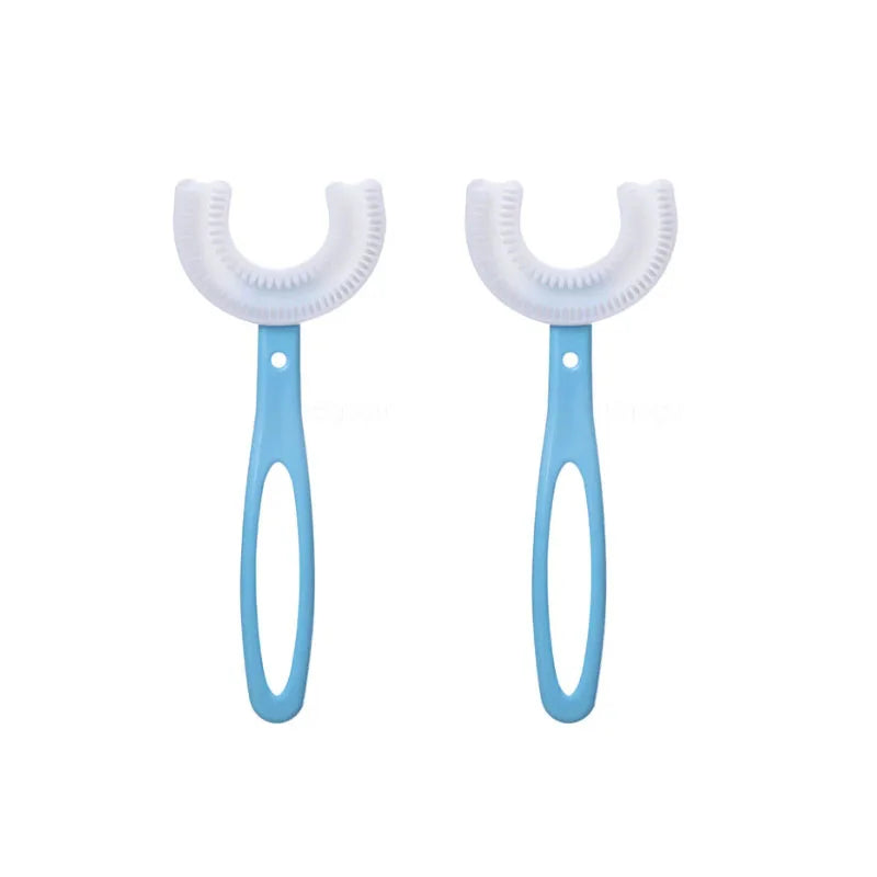 Children U-Shape Toothbrush 360-Degree Oral Cleaning Kids Tooth Brush Soft Million Nano Bristle Silicone Baby Finger Teether
