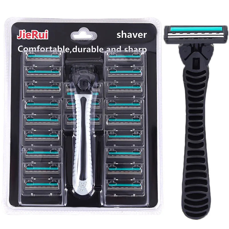 Multiple Blade Heads Can Be Replaced with Two Layers of Old Manual Shaver Shaver Disposable Manual Shaver Razors for Shaving Men