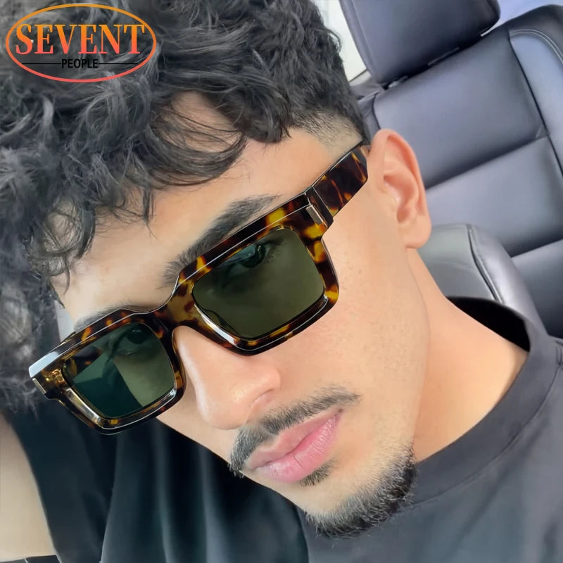 Steampunk Square Sunglasses Men 2026 Luxury Designer Trendy Photochromic Driving Punk Sun Glasses Male Outdoor Streetwear Shades