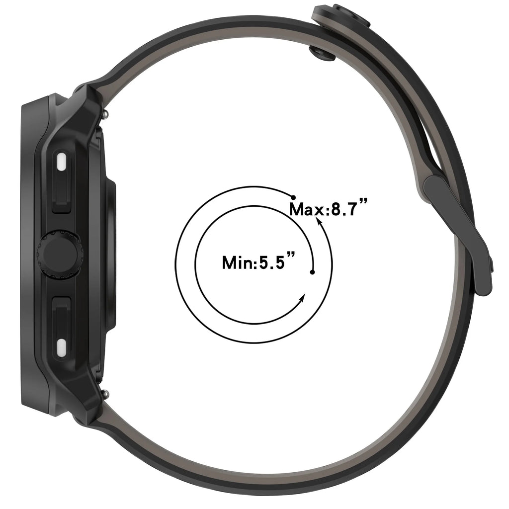 Durable Textured Silicone Strap with Ventilation Holes for Xiaomi 22MM Watches