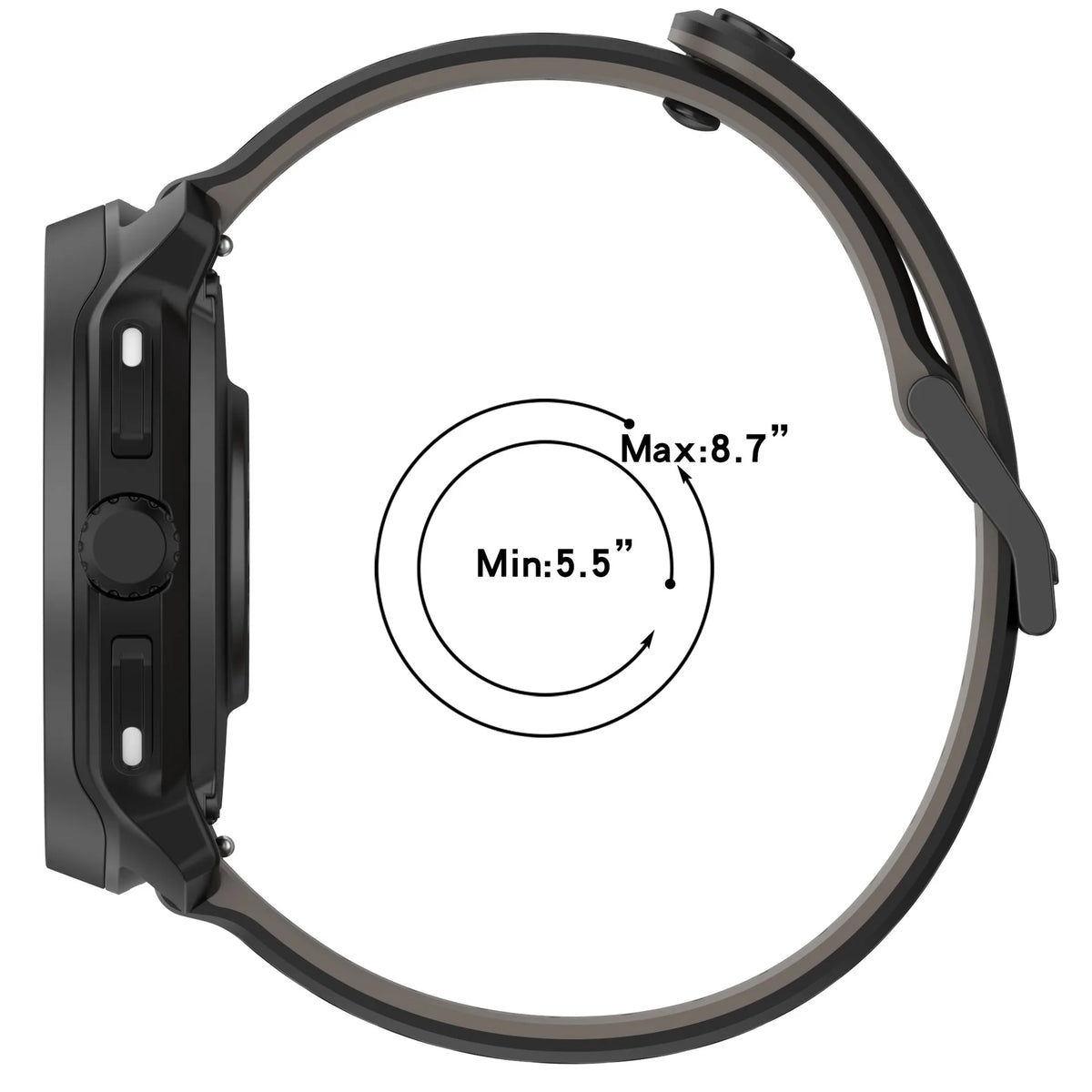 Durable Textured Silicone Strap with Ventilation Holes for Xiaomi 22MM Watches