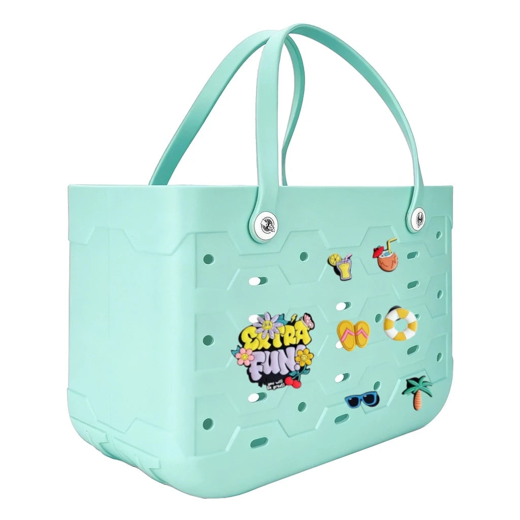 EVA Large Tote Bag Beach Storage 2 in 1 Waterproof Lightweight Travel Handbag for Women