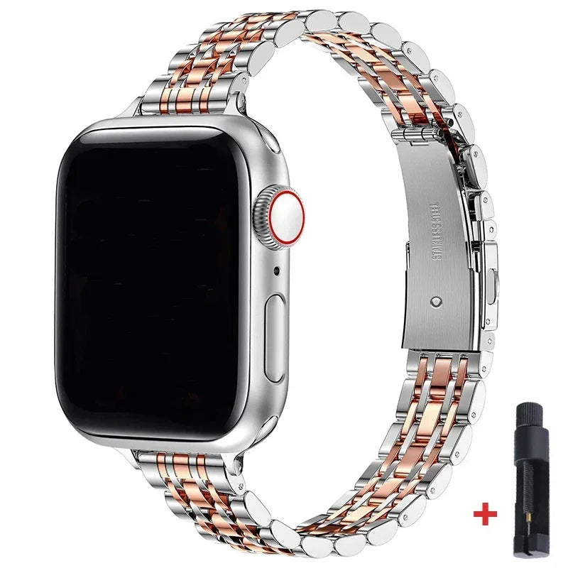 Stainless Steel Strap For Apple Watch Ultra 2 Band 49mm 42 44mm Metal Bracelet iWatch Series 10 46mm 9 8 7 6 SE 5 4 3 45mm 41mm