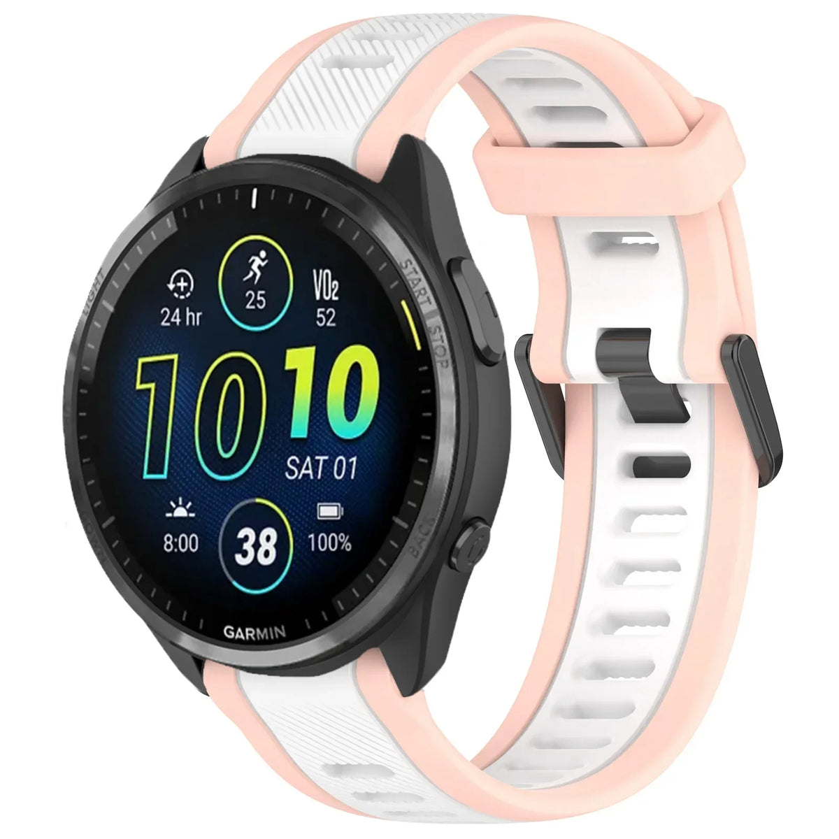 18mm 22mm 20mm Official Silicone Strap for Garmin Forerunner 970 570 55 965 265 165 Venu 3 2 Vivoactive 6 5 Band Bracelet Correa