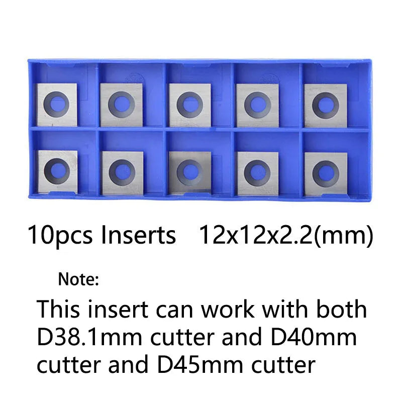 Dreanique 2-Flute Wood Planer Bit 38.1mm 45mm Cutting Diameter 8 12 mm Shank Spoilboard Surfacing Router Bit Insert Carbide Slab