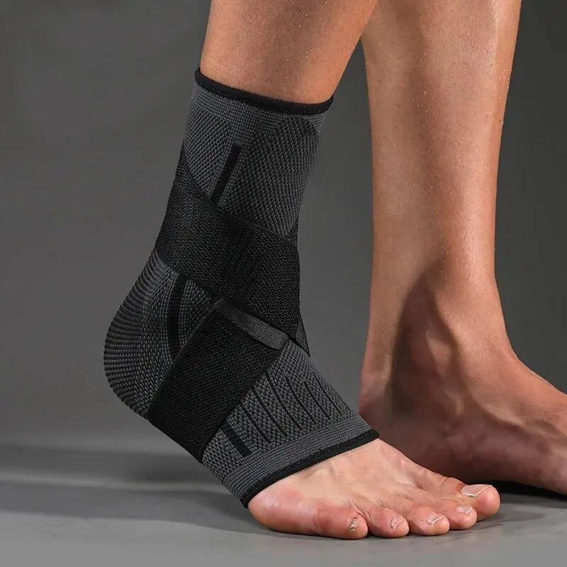 Ankle Support Brace with Adjustable Wrap Breathable Knit Compression Sleeve for Sports Workout Running Walking Fitness Daily Wea